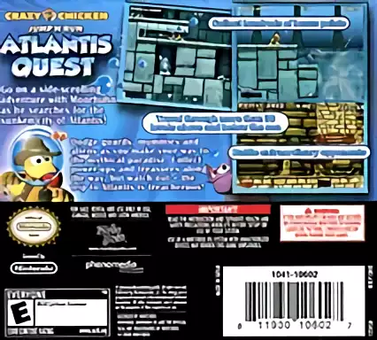 Image n° 2 - boxback : Crazy Chicken - Jump'n Run - Atlantis Quest